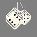 Paper Air Freshener Tag W/ Tab - Dice